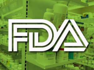 FDA logo on a green tinted background showing various supplement bottles.