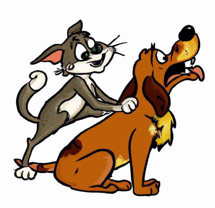A cartoon cat performing chiropractic on a dog; a copywriter for chiropractors brings this creativity to you.